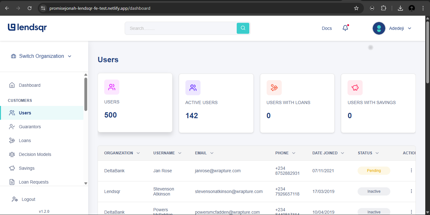 Analytics Dashboard
